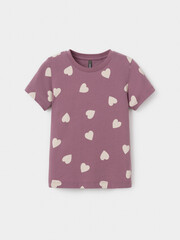 фуфайка  для девочки  КР 302326/темная орхидея,сердечки к591