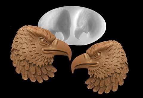 Силиконовый молд № 0335 Орлы 2шт зеркальные