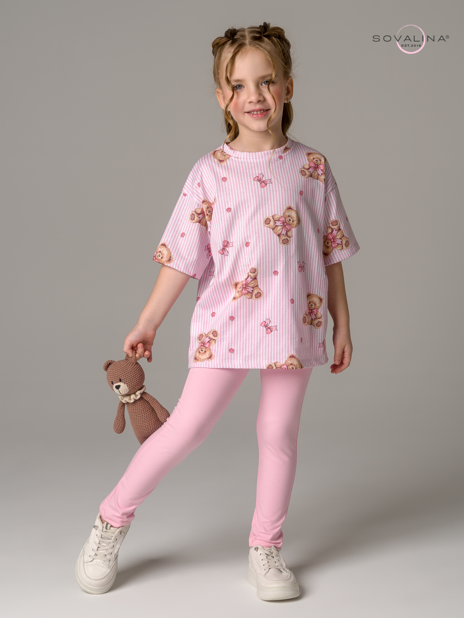 Костюм Мун мишки с бантиком-роза