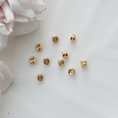 Бусина разделитель (спейсер) фриформ, 2*4 мм, позолота, 10 штук. Р031