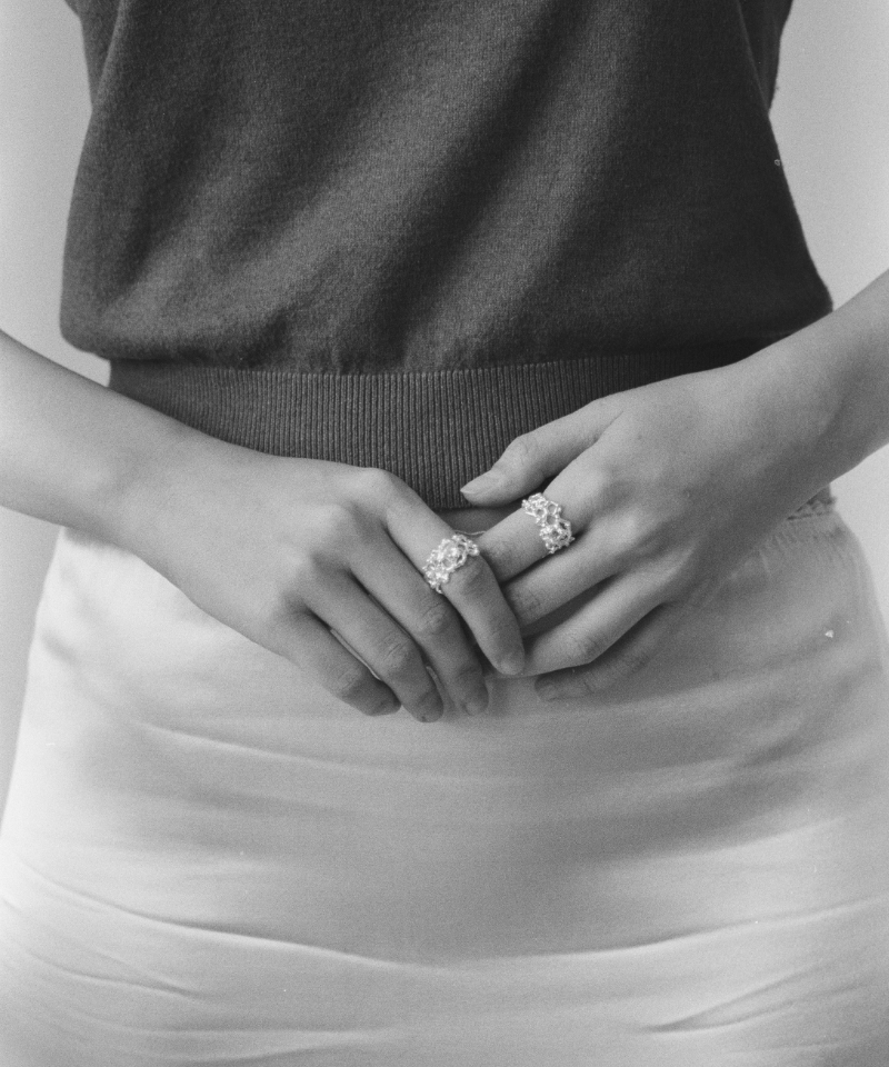 Кольцо TEXTURED WHITE