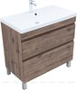 Aquanet 344145 Тумба Нота new 90 напольная 2ящ. цв.дуб веллингтон табак (344145)