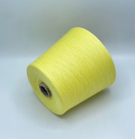 Бобинная пряжа,Cotton combed , 2540м. 100%Хлопок, Светло-желтый(636), 39224