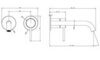 Gessi 316 Flessa 54083#727 Смеситель для раковины настенный , без сливного гарнитура
