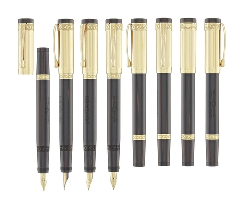 Ручка перьевая Aurora Umberto Nobile LE Dark-Brown & Vermeil Gold, F (AU-950F)