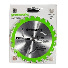 Диск пильный по дереву для циркулярной мини пилы Greenworks, Арт. 2952507, 120х9,5 мм, 24T