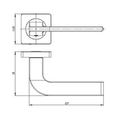 Ручка раздельная K.JK51.SPLINE (SPLINE JK) SN/CP-3 матовый никель/хром