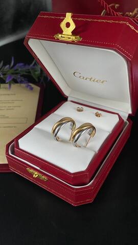 Серьги Cartier Trinity