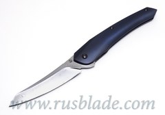 Cheburkov Cobra 2018 Damascus Titanium Blue new knife 