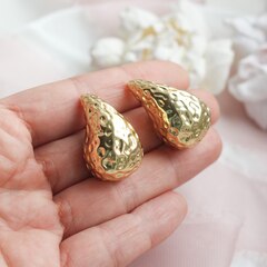 Серьги пусеты, 32*19 мм, позолота СГ005