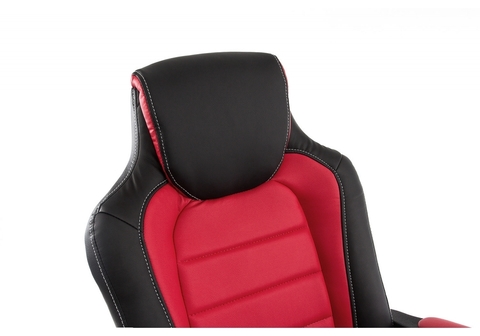 Офисное кресло для персонала и руководителя Компьютерное Kadis темно-красное / черное 62*62*100 Черный пластик /Черный / красный