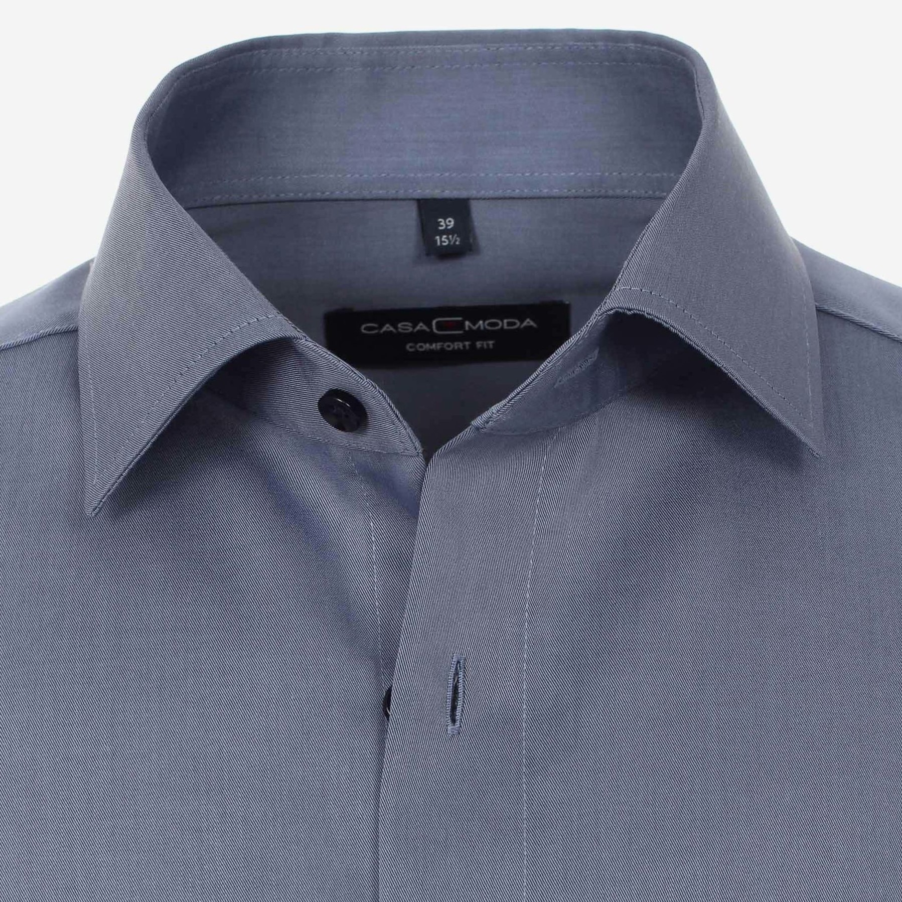 Сорочка мужская Casamoda Comfort Fit 006880-100 серо-голубая из твила