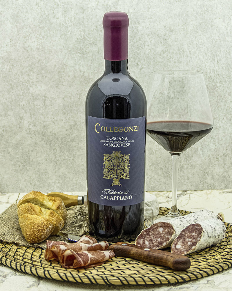 Вино Fattoria di Calappiano Санджовезе Коллегонци Красное Сухое 2015 г.у. 15,0% 0,75 л.