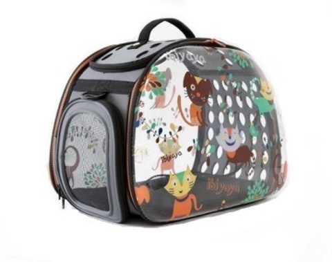 купить Ibiyaya Transparent Hardcase Carrier Прозрачная сумка-переноска для собак и кошек до 6 кг Cats&Dogs