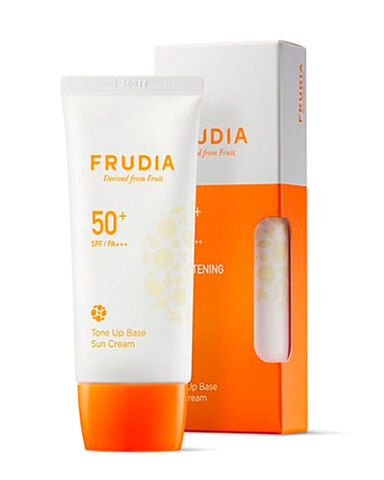 Frudia Tone Up Base Sun Cream SPF50+ PA+++ - Крем-праймер солнцезащитный с жемчужной пудрой