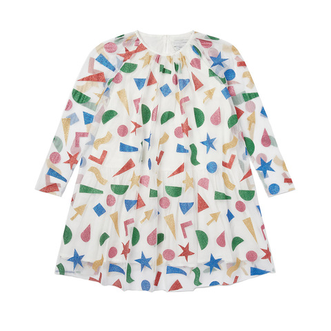 Платье Stella McCartney Kids Tulle Glitter Sticker