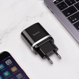 Адаптер питания на USB 3A Hoco C12Q с быстрой зарядки 18W (Черный)