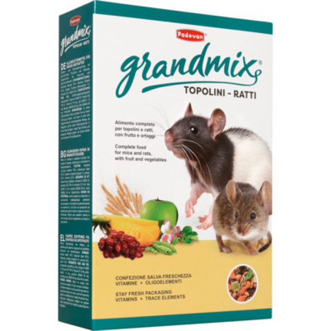 Padovan GRANDMIX TOPOLINE E RATTI корм комплексный/основной для взрослых мышей и крыс 1 кг