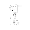Delabie 479414 Комплект TEMPOMATIC 4 (писсуар) M1/2" угловой, батарея 6V для DELTA