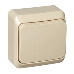 Schneider Electric ЭТЮД Крем Переключатель 1-клавишный открытая установка BA10-004k