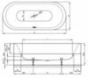 Bette 3466 CFXXH BetteLux Oval Highline Овальная встраиваемая ванна 180*80