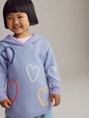 Толстовка вязаная с капюшоном для девочки Next Q87-930, Сиреневый