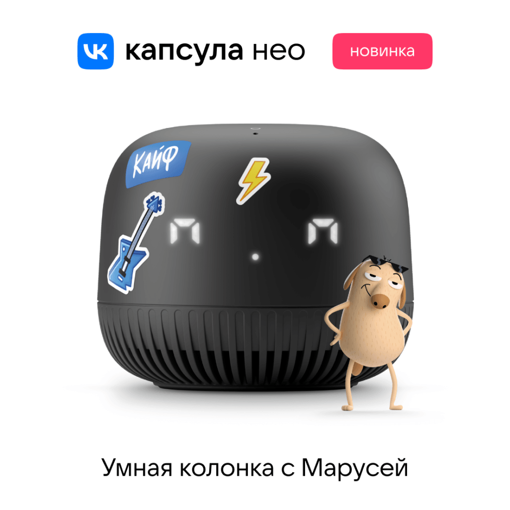 Умная колонка VK Капсула с голосовым помощником Марусей, модель:MRC01 ...