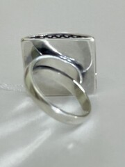 Ромб-жемчуг (кольцо из серебра)