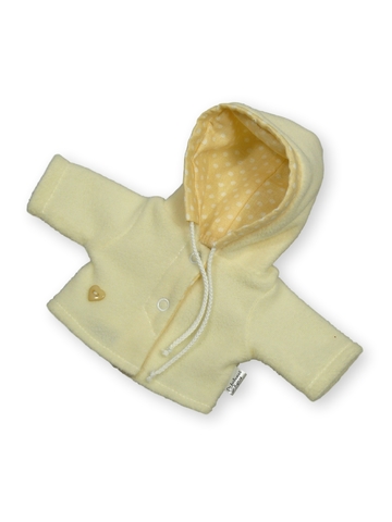 Куртка с капюшоном - Кремовый 1. Одежда для кукол, пупсов и мягких игрушек.