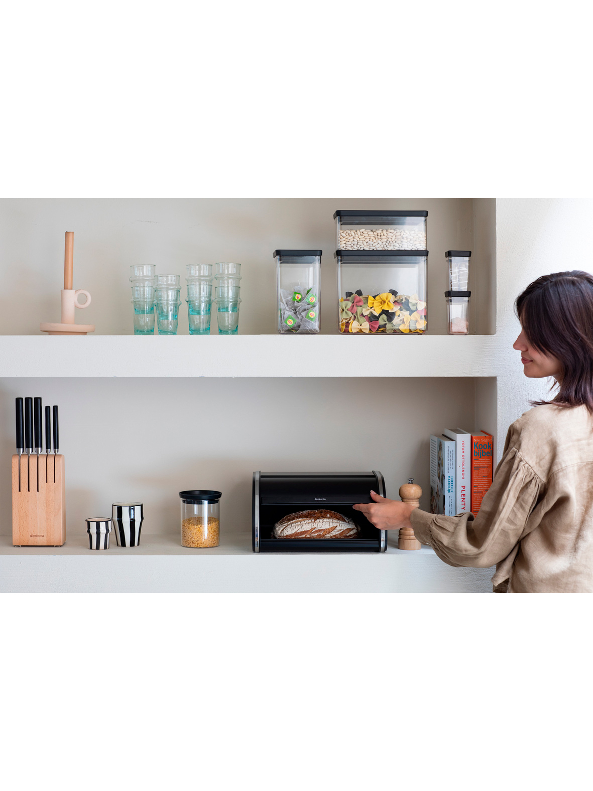 Хлебница со сдвигающейся крышкой (малая), Черный, арт. 236686 - фото 5