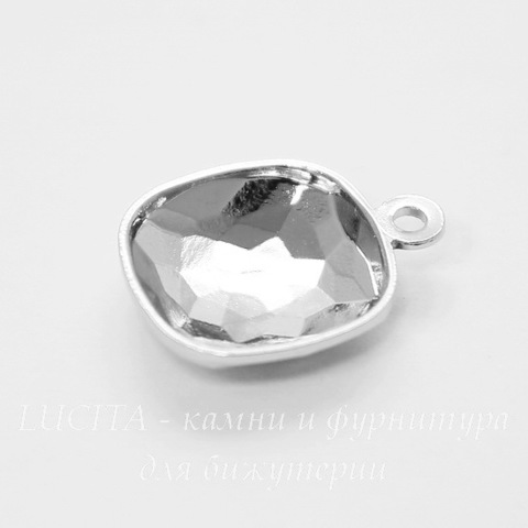 4483/J Сеттинг - основа - подвеска Сваровски для страза Cushion 10 мм (цвет - платина)