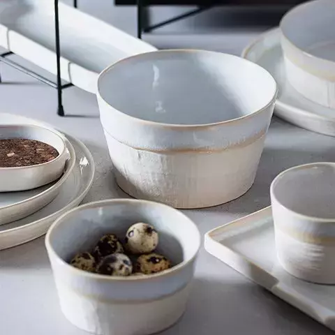 Блюдо глубокое 9х18см Costa Nova Notos белое