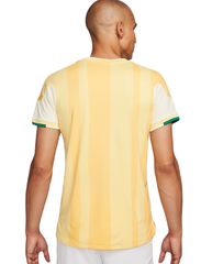 Теннисная футболка Nike Court Slam Dri-Fit Tennis Top - coconut milk/soft yellow/black