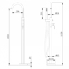 Abber Wasser Kreis AF8115B Смеситель напольный для ванны, цвет: черный матовый