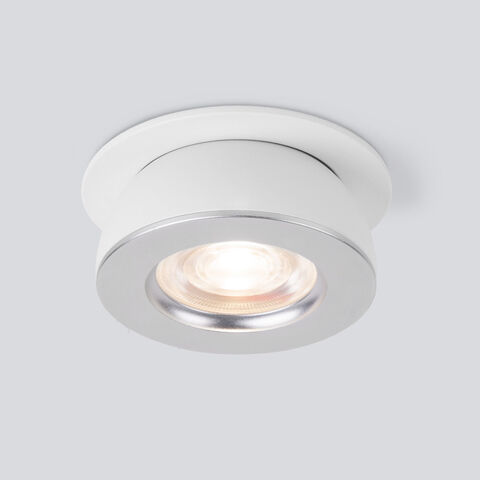 Встраиваемый светодиодный светильник Pruno белый/серебро 8W 4200К 25080/LED