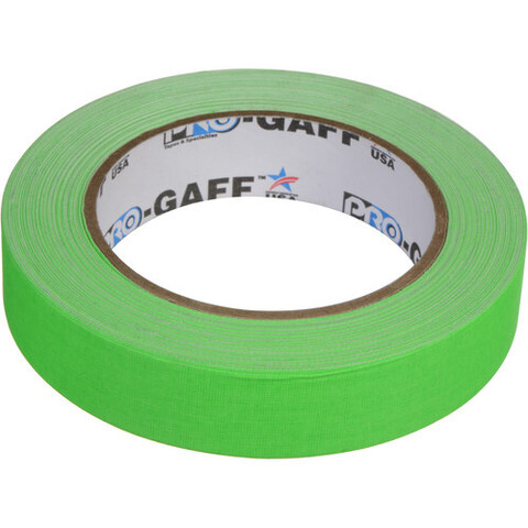 Скотч ProTapes Pro Gaff Adhesive Tape (2,5 см x 22 м) флуоресцентный зеленый