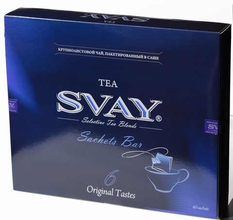 Чай Svay Sachets bar 6 вкусов чая в саше (60 саше по 2 гр.)