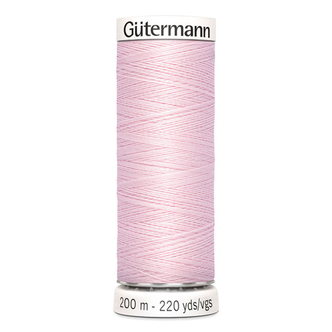 Нить Sew-All 200 м, Gutermann, 372 бело-розовый