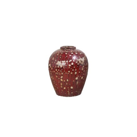 Кашпо (керамика) Mystic Ocean Wine Jar red, D34xH43см красно-белый
