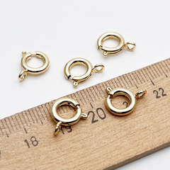 Замок шпрингельный, цвет золото, размер 9 мм, цена за 1 шт