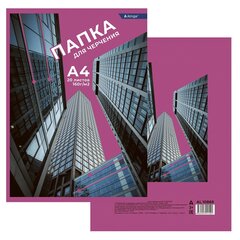 
          Папка для черчения А4 20л., Alingar, без рамки, целлюлозный картон,160г/м2, "Город"