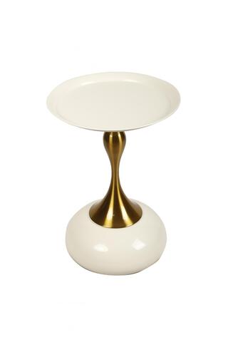 Стол журнальный Ist Casa Монро, 39x54 см, белый, золото