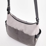 Сумка Саломея 506 мульти итальянский серо-черный