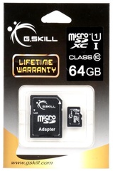 Карта памяти G.Skill microSDXC Class 10 UHS-I U1 64Gb