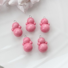 Подвеска Неваляшка, розовая, 25*17 мм, S056