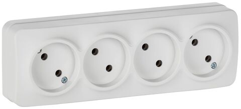 GLORY Роз. 4-я без з/к/ш о/у 10А РС24-2-ХБм бел. м. IEK