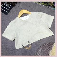 Футболка кроп-топ д (9-13) 260415-WD222