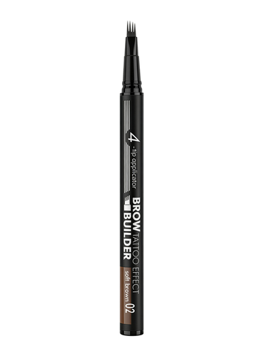 LuxVisage Маркер для бровей c эффектом микроблейдинга BROW BUILDER TATTOO EFFECT 02 Soft brown