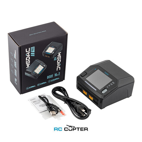Зарядное устройство ToolkitRC M6DAC V2, 200Вт(AC), 800Вт(DC), 1-6S, 16Ax2, два канала
