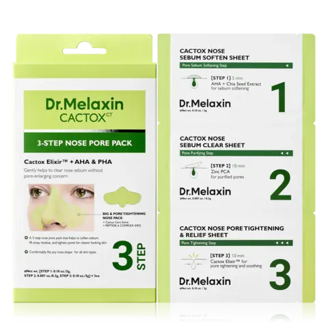 3-ступенчатая маска для носа от черных точек и расширенных пор DR.MELAXIN